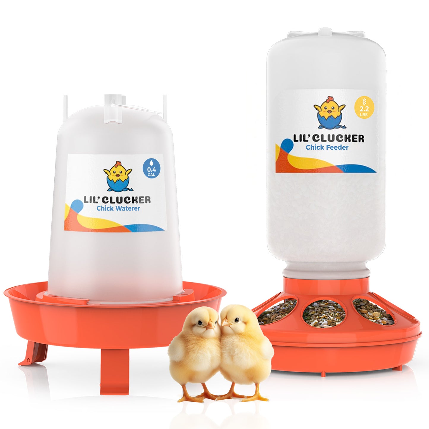 1L Chick Feeder, 1.5L Chick Waterer