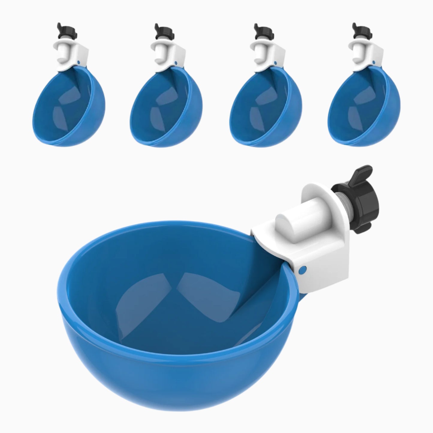 Large Automatic Chicken Waterer Cups - Pack of 5 (Blue) - Lil'Clucker