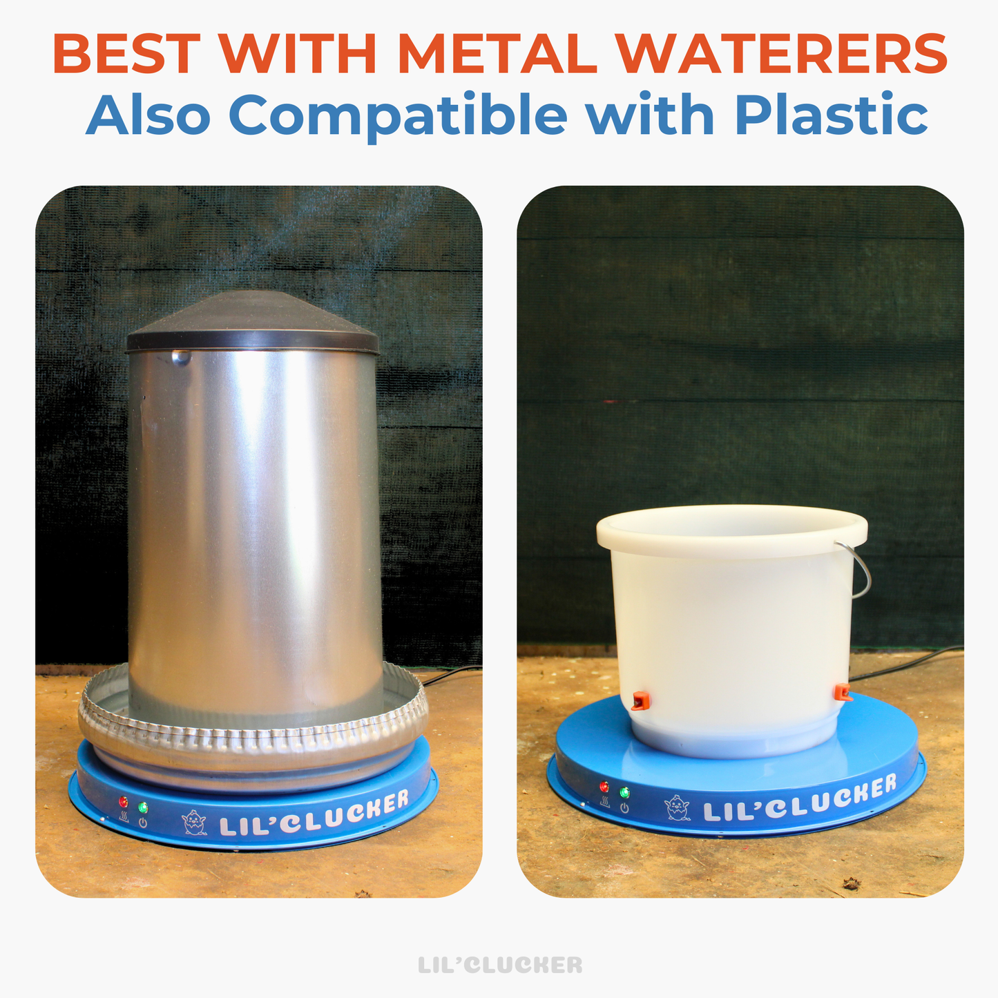 15" Chicken Waterer Heated Base - Lil'Clucker