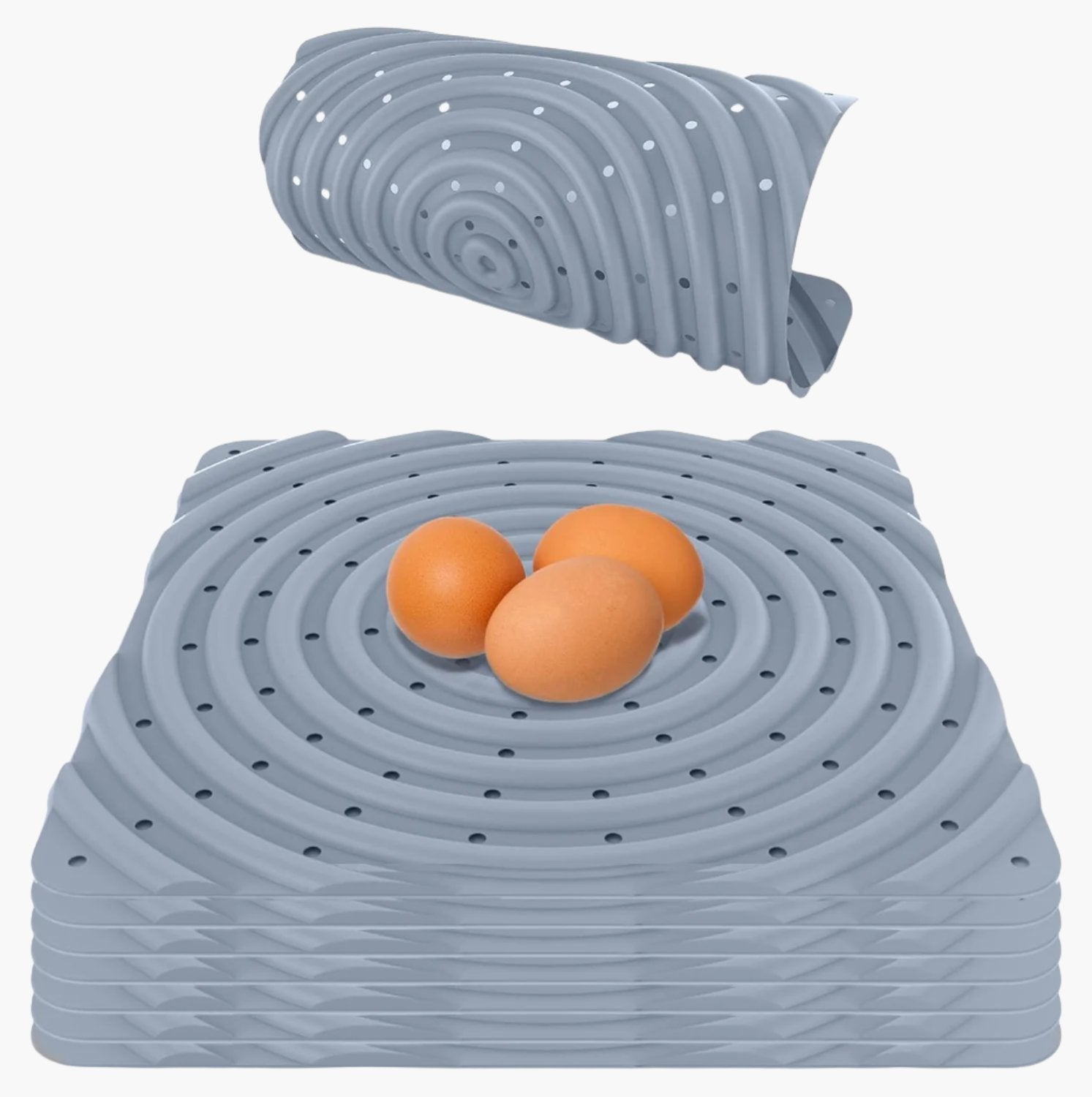 Washable Chicken Nesting Pads for Laying Eggs - Pack of 8 (Gray) - Lil'Clucker