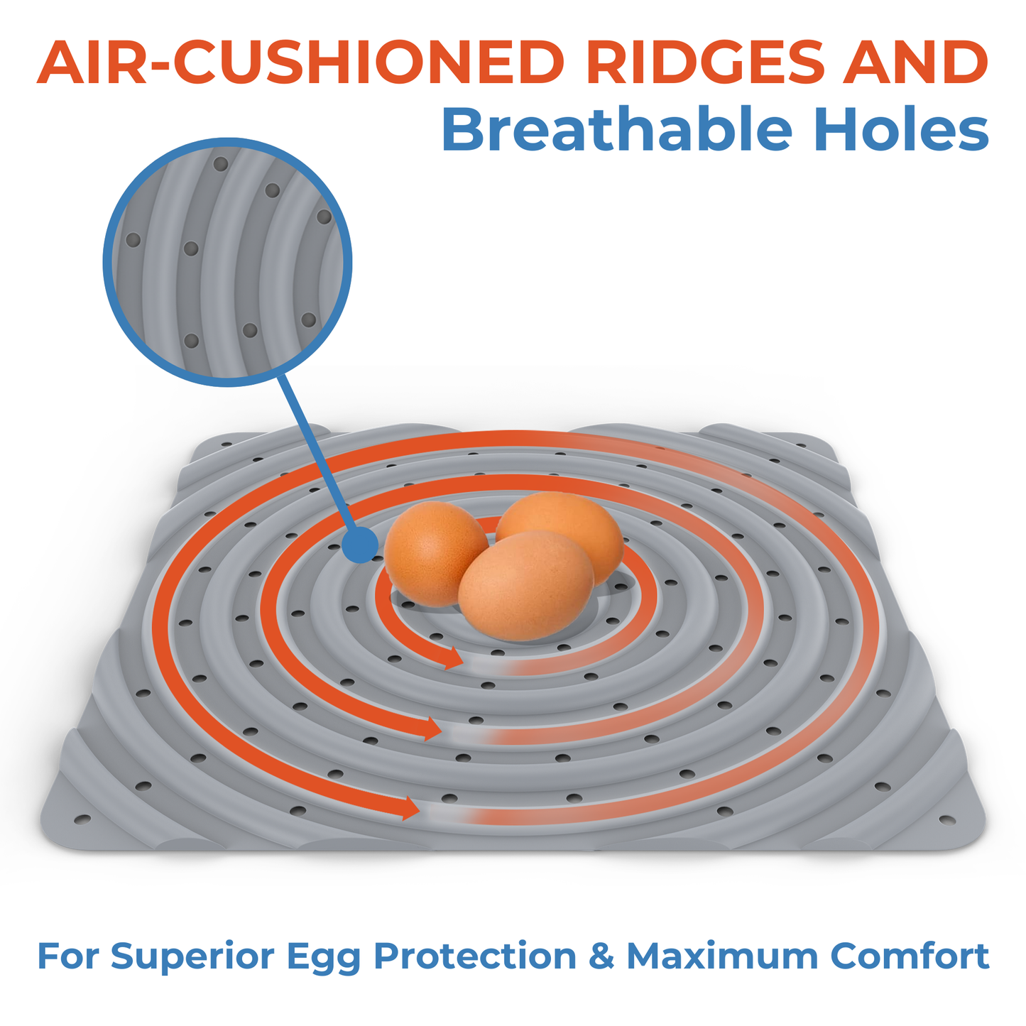 Washable Chicken Nesting Pads for Laying Eggs - Gray