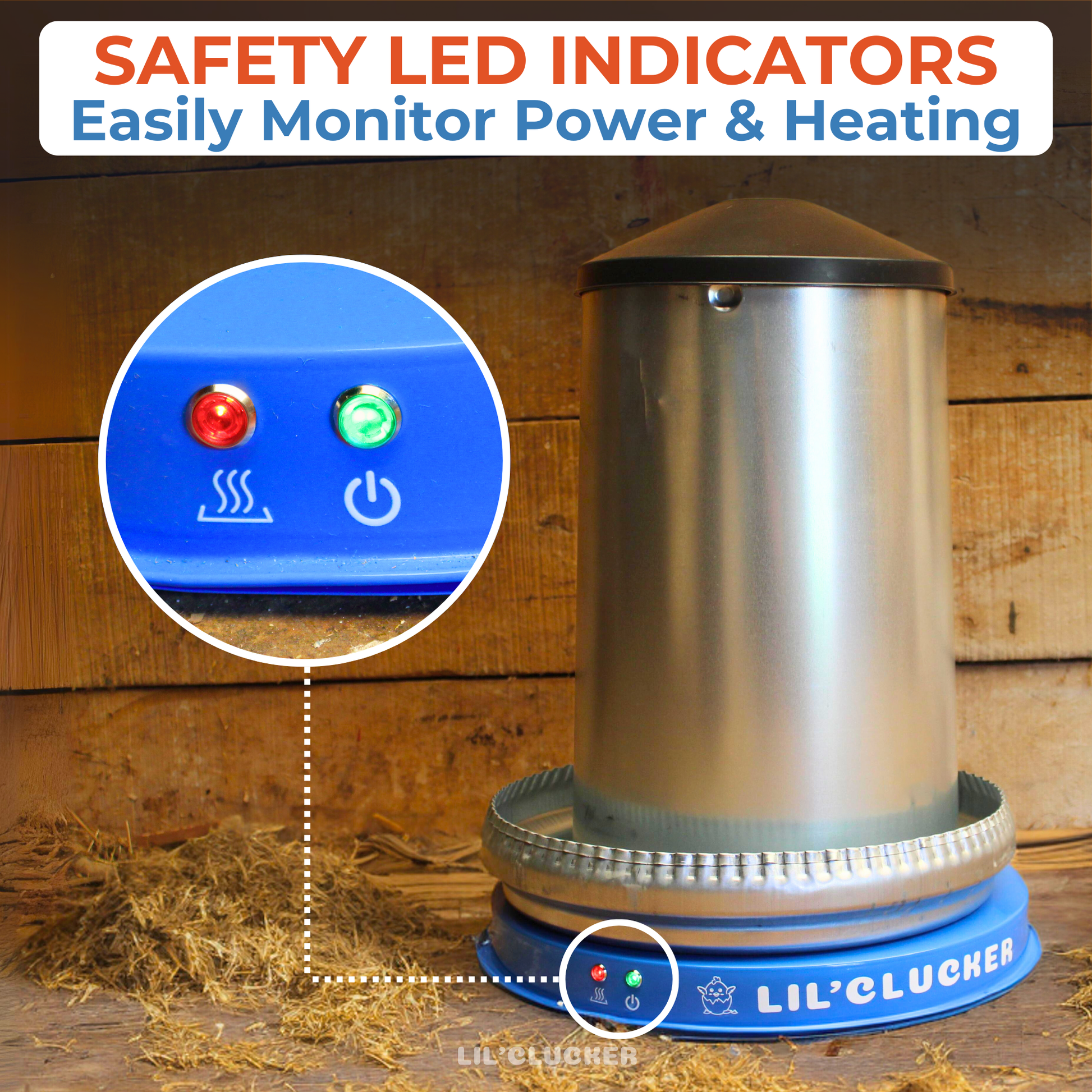 LED Monitored Waterer Heated Base