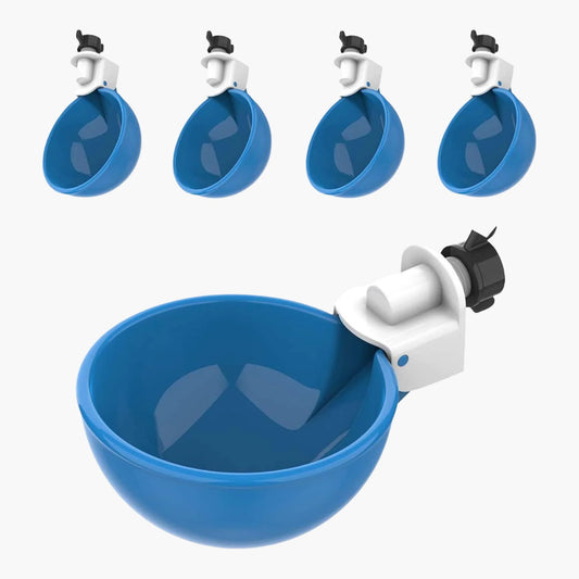 Large Automatic Chicken Waterer Cups - Pack of 5 (Blue) - Lil'Clucker