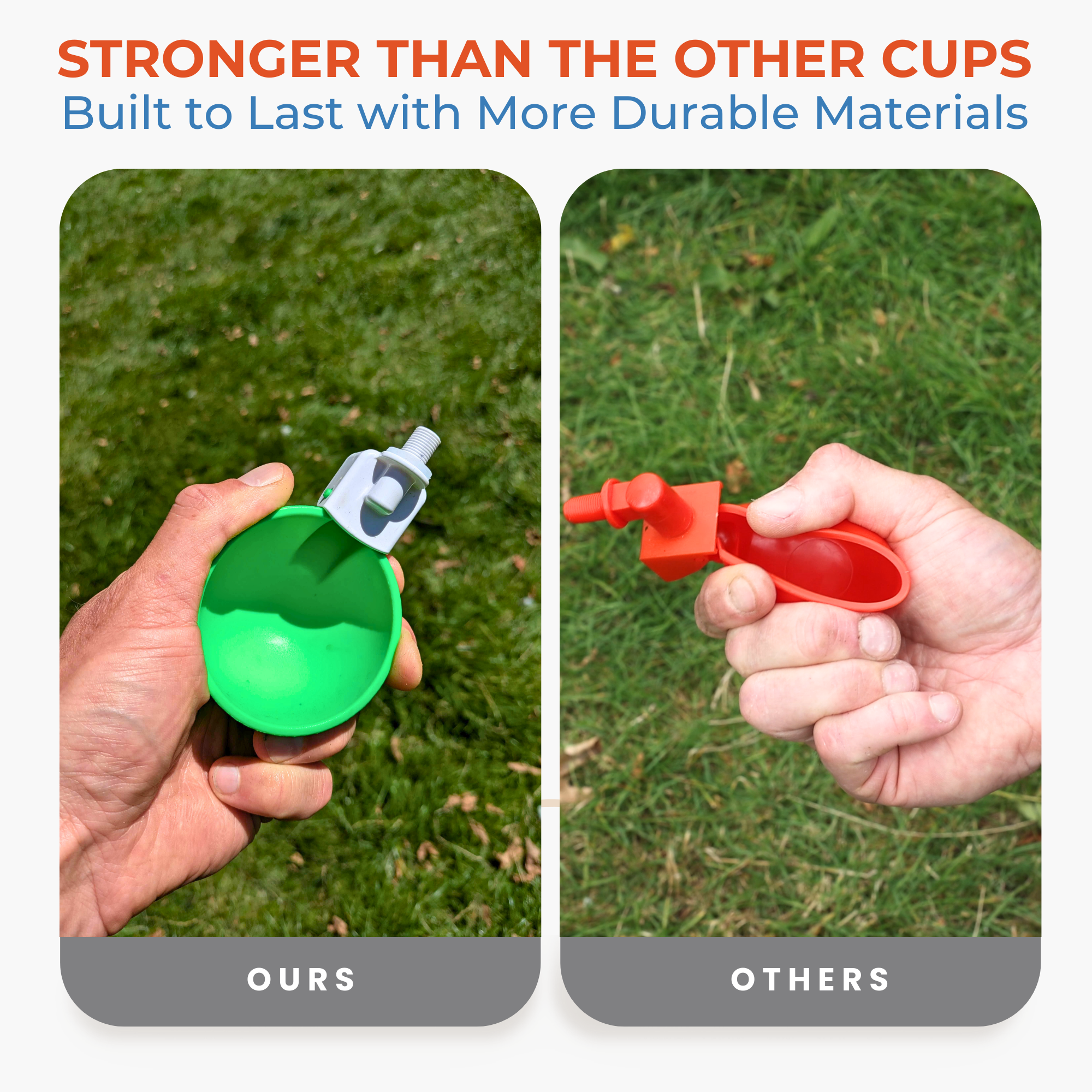 Large Automatic Chicken Waterer Cups - Green - Lil'Clucker