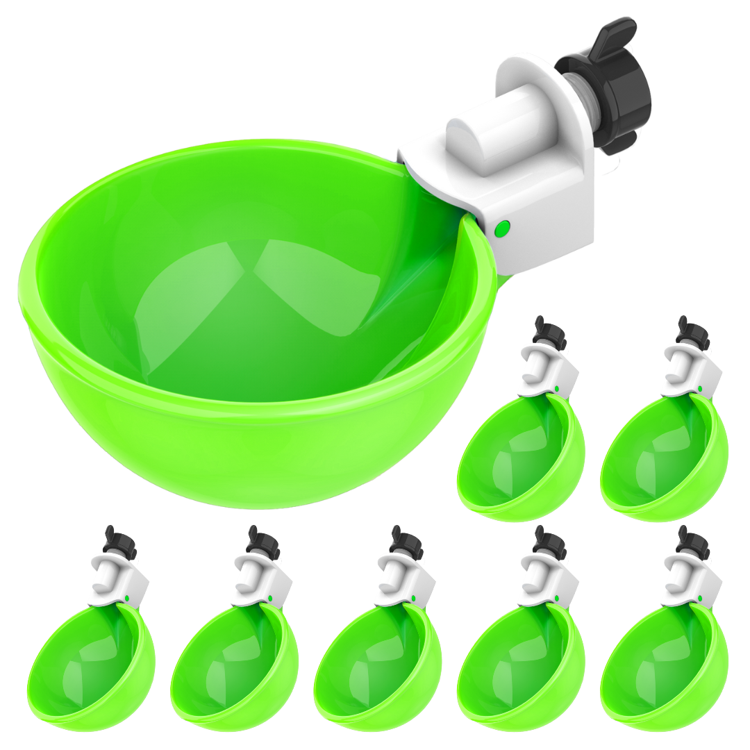 Large Automatic Chicken Waterer Cups - Green [Spring Collection]