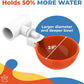 Large Automatic Chicken Waterer Cups and Tees - Pack of 5 (Orange) - Lil'Clucker