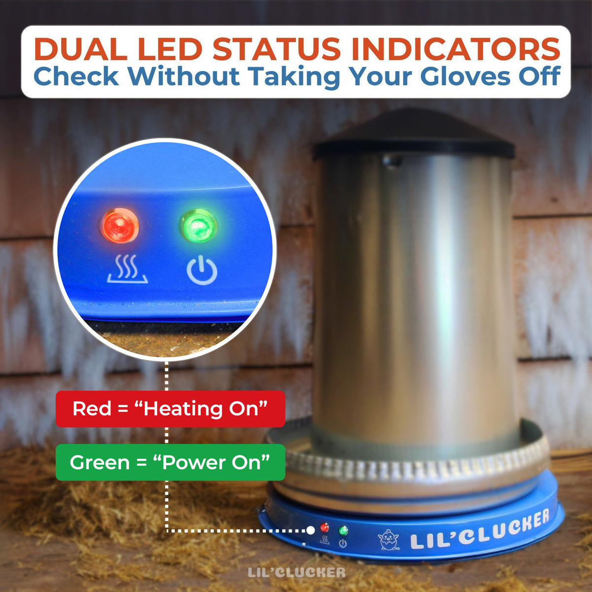 Chicken Waterer Heated Base (Blue) - Lil'Clucker