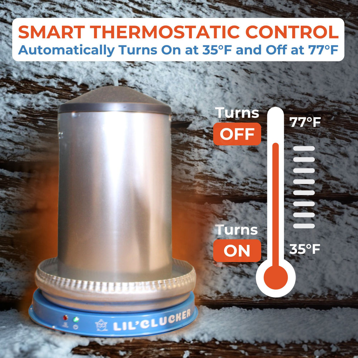 Chicken Waterer Heated Base (Blue) - Lil'Clucker