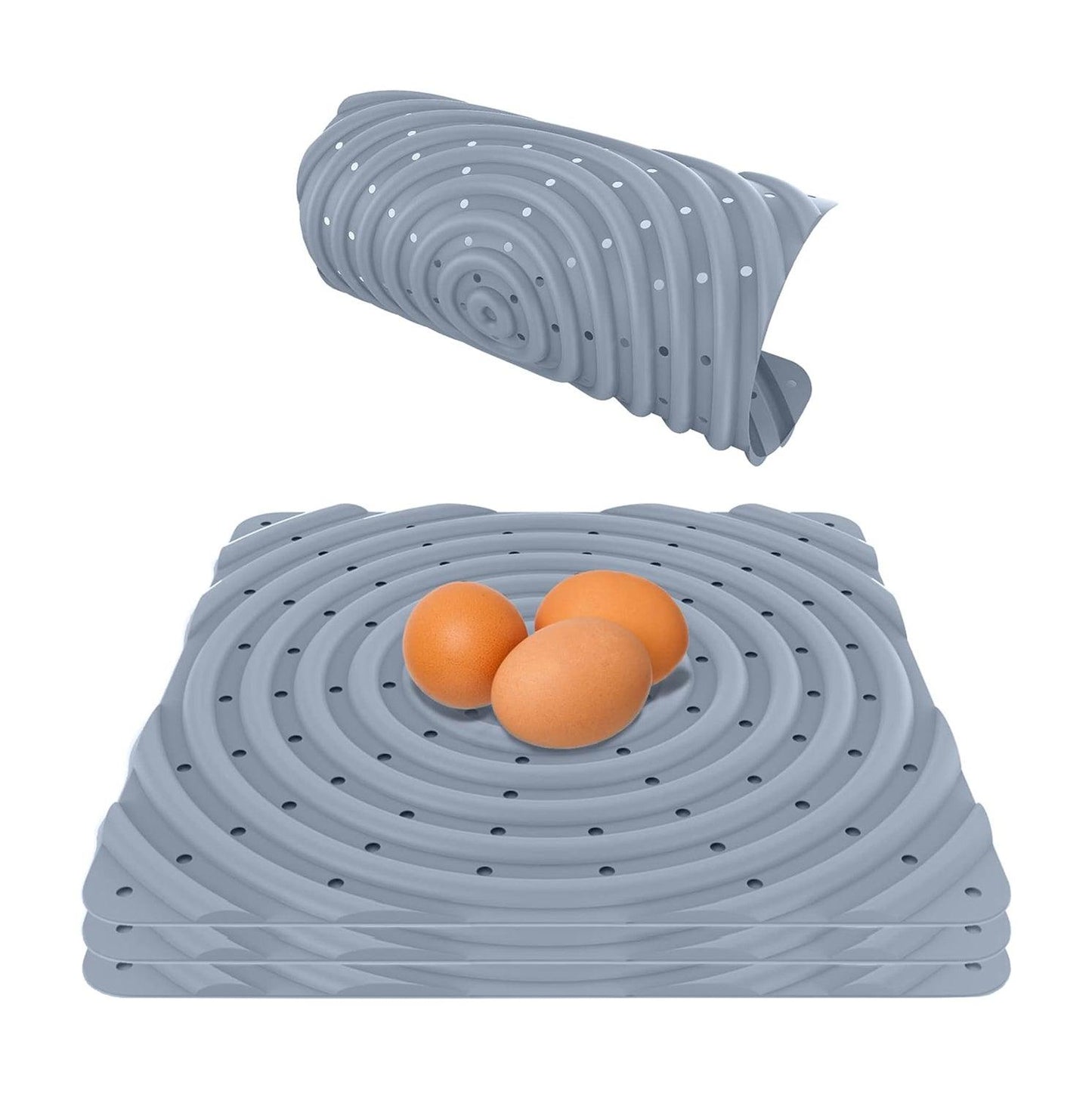 Washable Chicken Nesting Pads for Laying Eggs - Pack of 4 (Gray) - Lil'Clucker