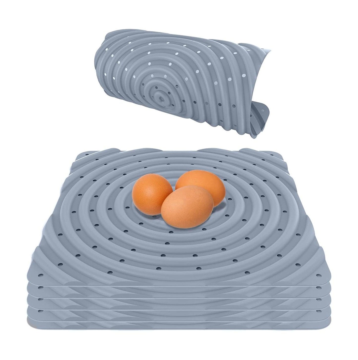 Washable Chicken Nesting Pads for Laying Eggs - Pack of 6 (Gray) - Lil'Clucker