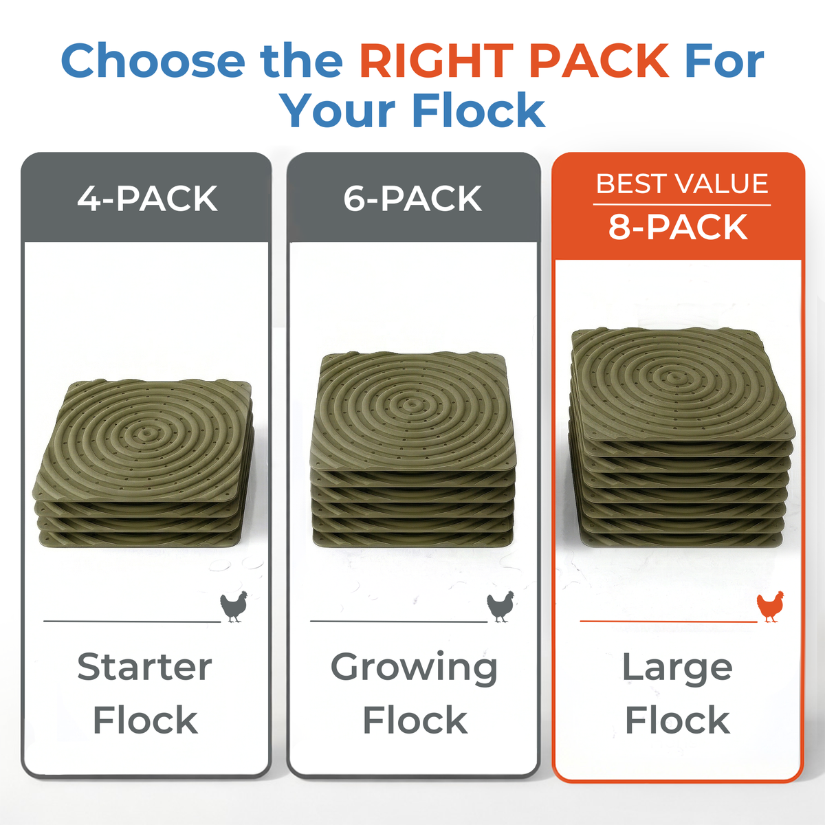 Washable Chicken Nesting Pads for Laying Eggs - Olive Branch - Lil'Clucker