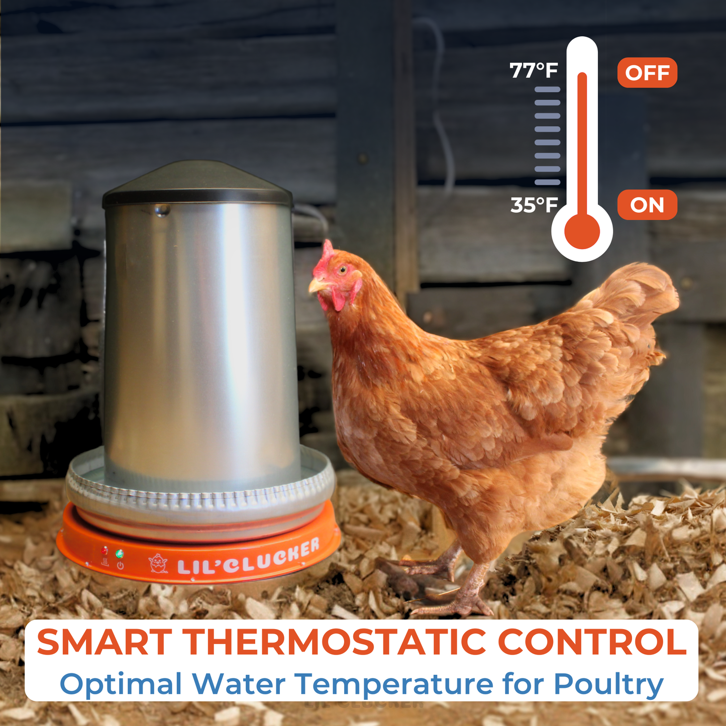 Chicken Waterer Heated Base (Orange)