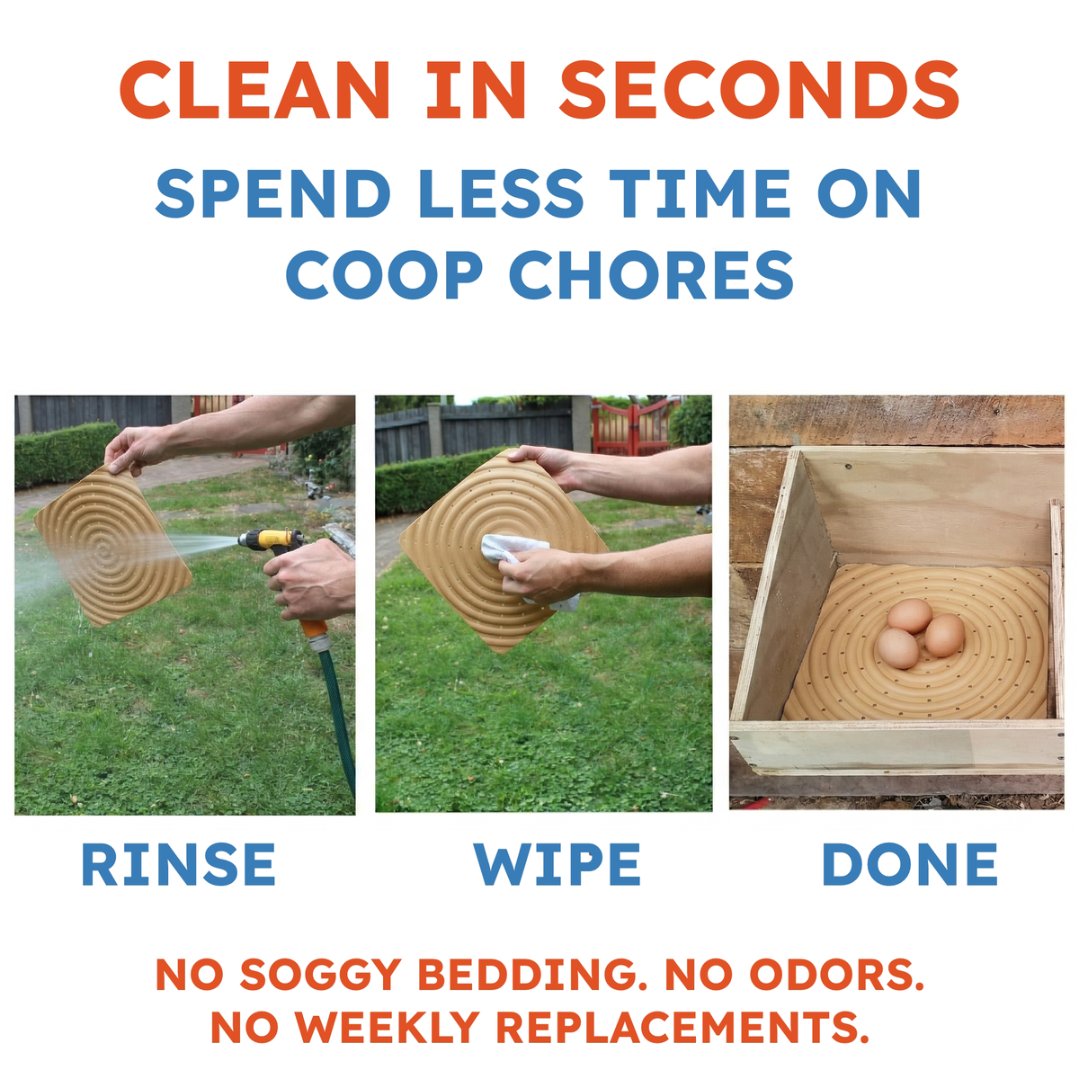 Washable Chicken Nesting Pads for Laying Eggs - Straw - Lil'Clucker