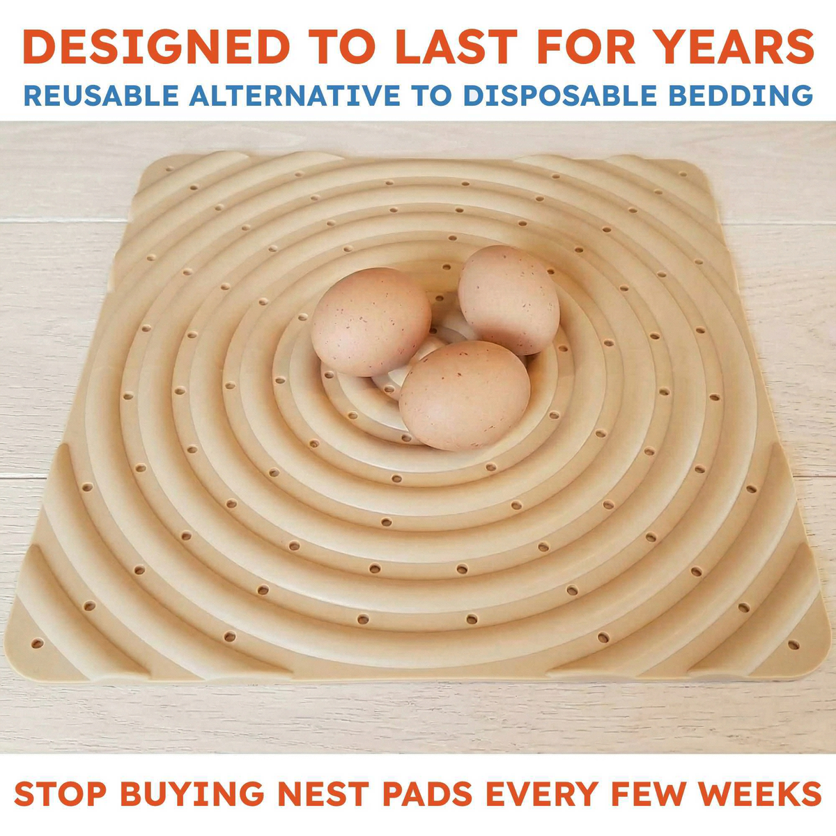 Washable Chicken Nesting Pads for Laying Eggs - Straw - Lil'Clucker