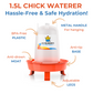 1L Chick Feeder, 1.5L Chick Waterer