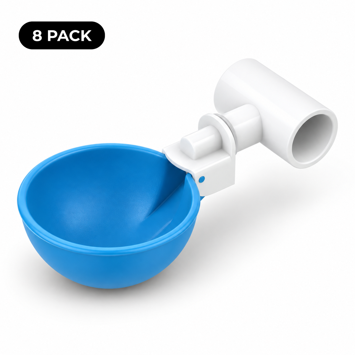Large Automatic Chicken Waterer Cups & Tees (Blue)