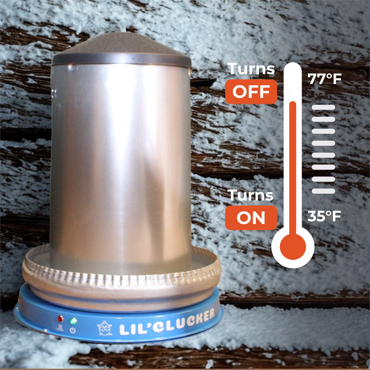 The base in the coop with the heating element routed across the plate